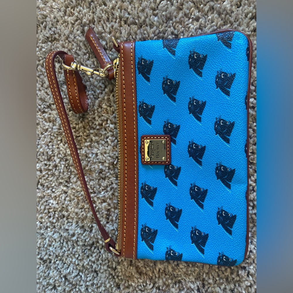 Carolina panthers wristlet Dooney and Bourke